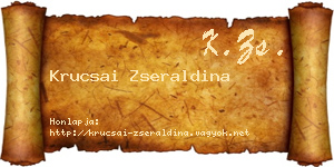 Krucsai Zseraldina névjegykártya